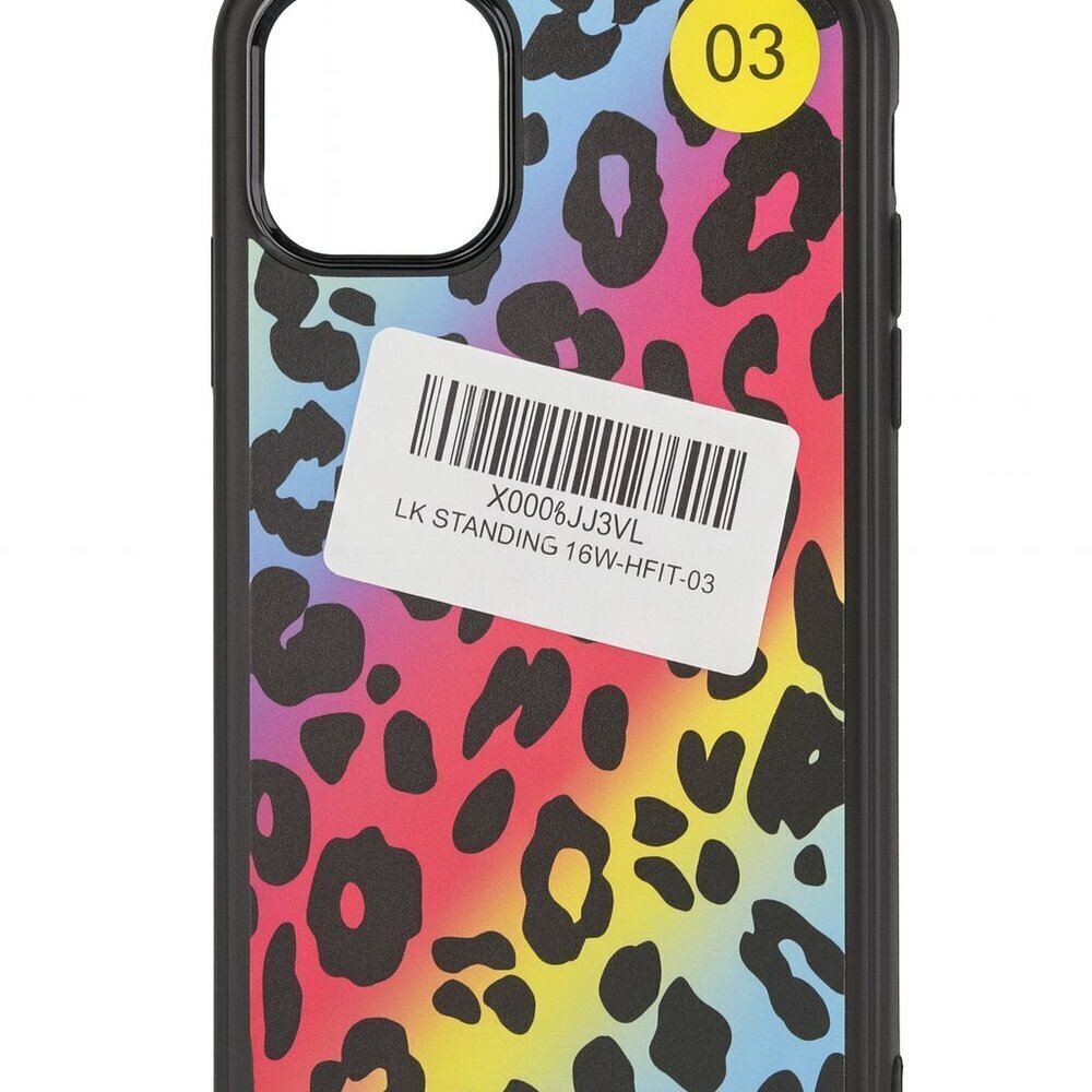 Multicolor Neon Leopard Print Phone Case for Samsung Galaxy A12 - Picture 2 of 3